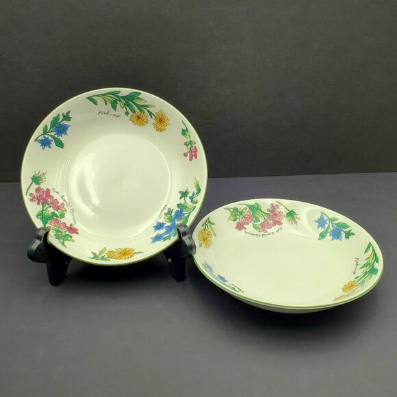 Oneida Geranium Soup Cereal Bowls Oneida Majesticware Small Floral Serving Bowls - Picture 1 of 7
